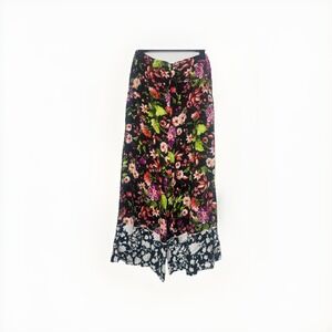 Anthropologie Maeve Wide‎ Leg Pants Size 6 Multicolor Floral Print Colorful